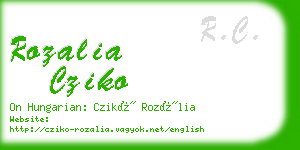 rozalia cziko business card